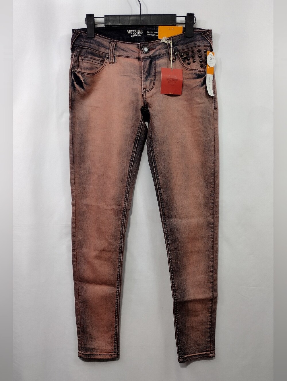 NWT Mossimo Supply Co. Pink  Washed Skinny Jeans Womens 3 Boho Retro 90s Y2K